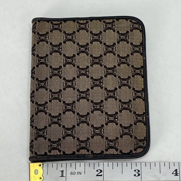 CELINE Macadam Card Holder Case Wallet Purse Brown Canvas - Picture 3 of 16